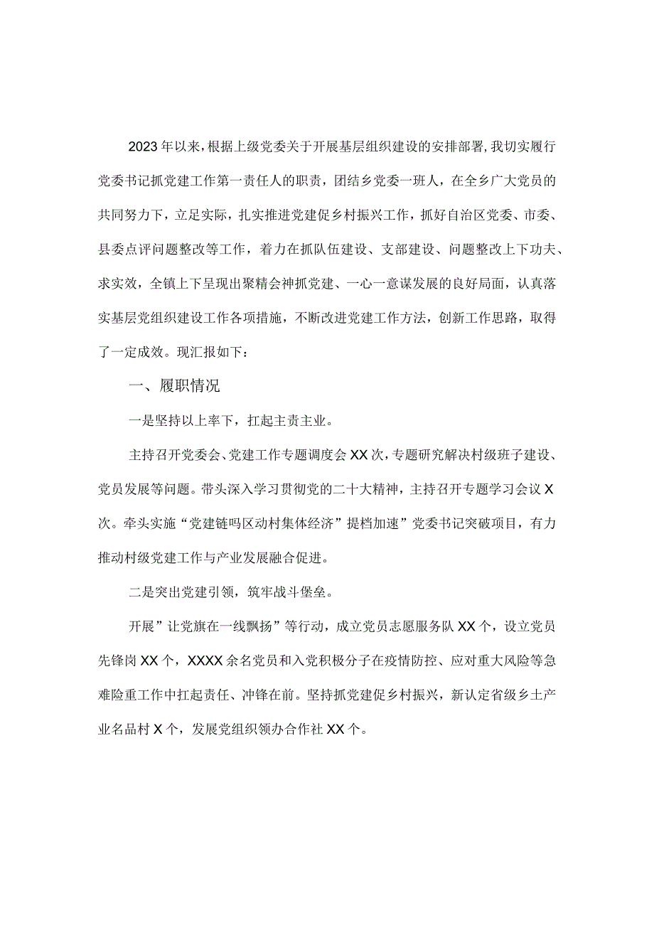 2023年度基层党支部书记抓党建工作述职报告范文七.docx_第2页