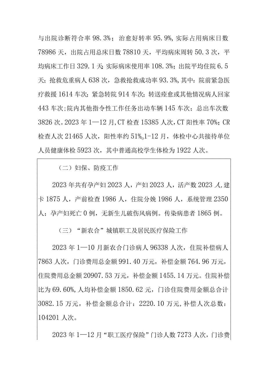 2023年医院工作总结和2024年工作计划（最新版）.docx_第3页