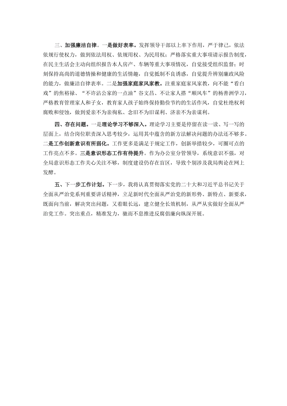 2023年副局长落实全面从严治党工作责任情况汇报.docx_第2页