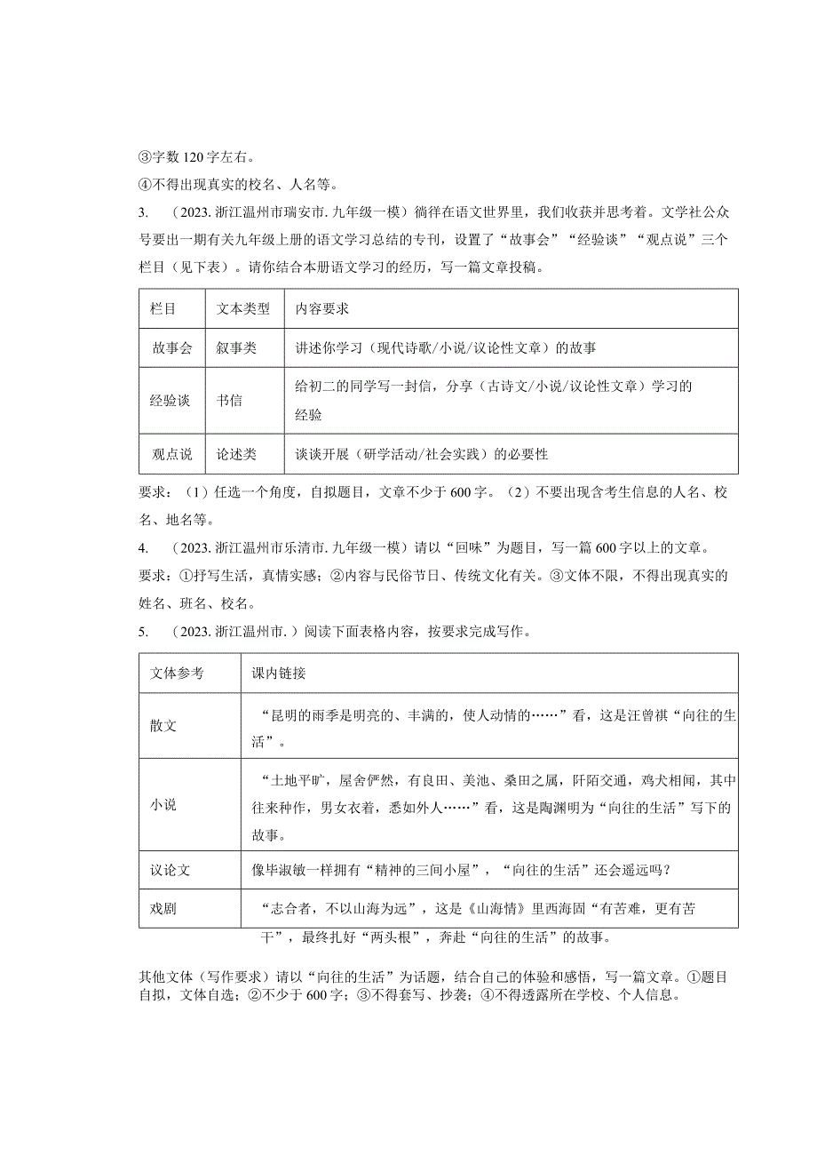 2021浙江温州市各区一模二模三模作文题目汇编.docx_第2页