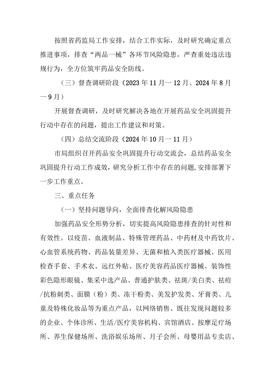 XX市药品安全巩固提升行动方案.docx_第2页