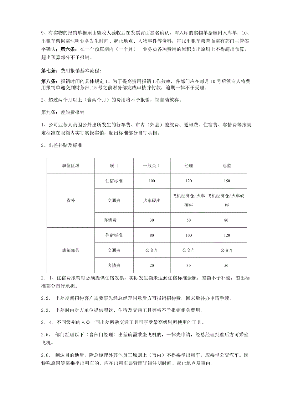 公司费用报销管理制度.docx_第3页