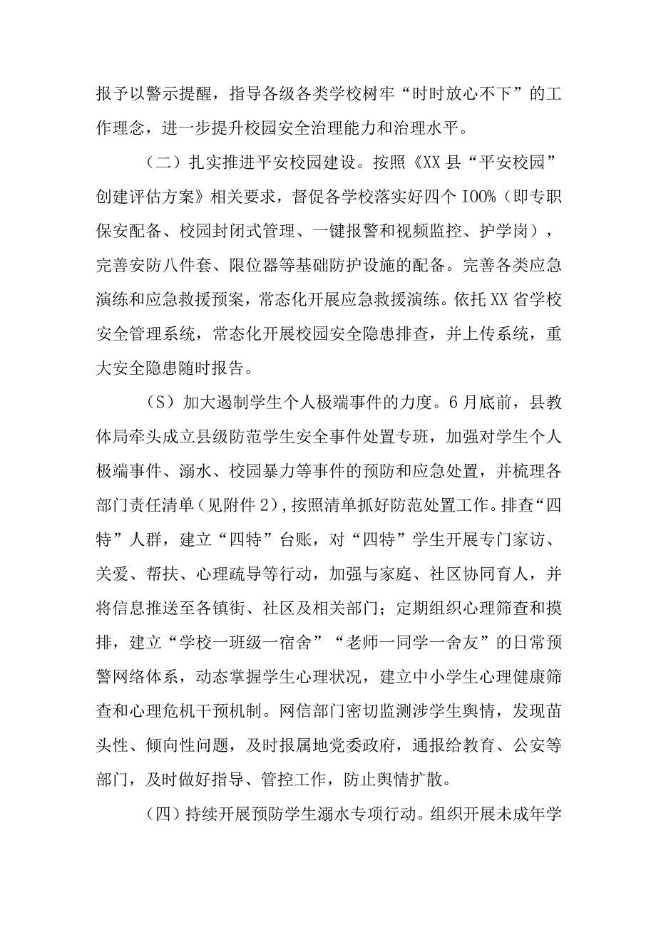 XX县开展校园安全隐患专项整治工作方案.docx_第2页