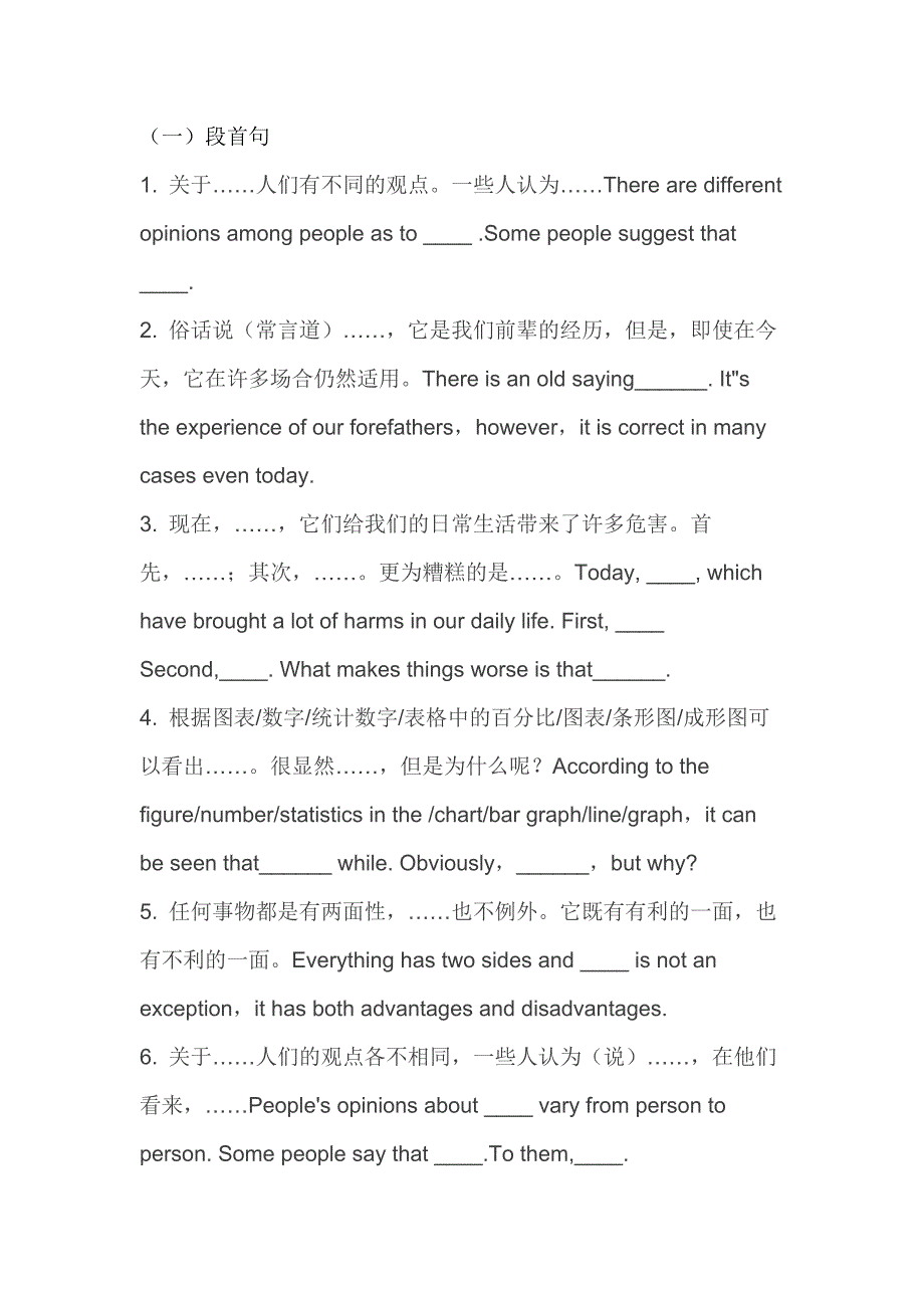 初中英语作文万能句总结.docx_第1页