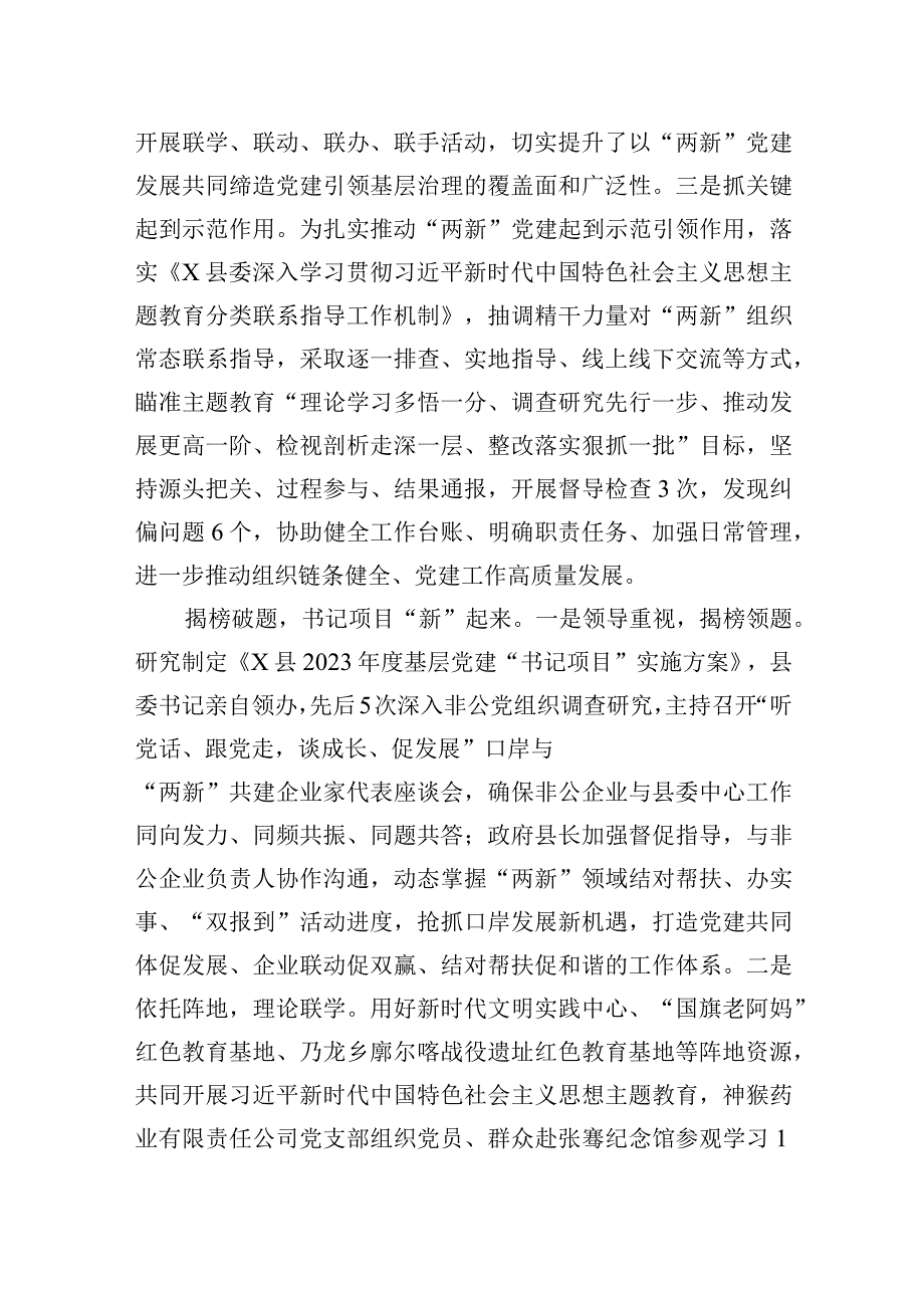 县“两新”结对凝心聚力“书记项目”共促发展典型材料.docx_第2页