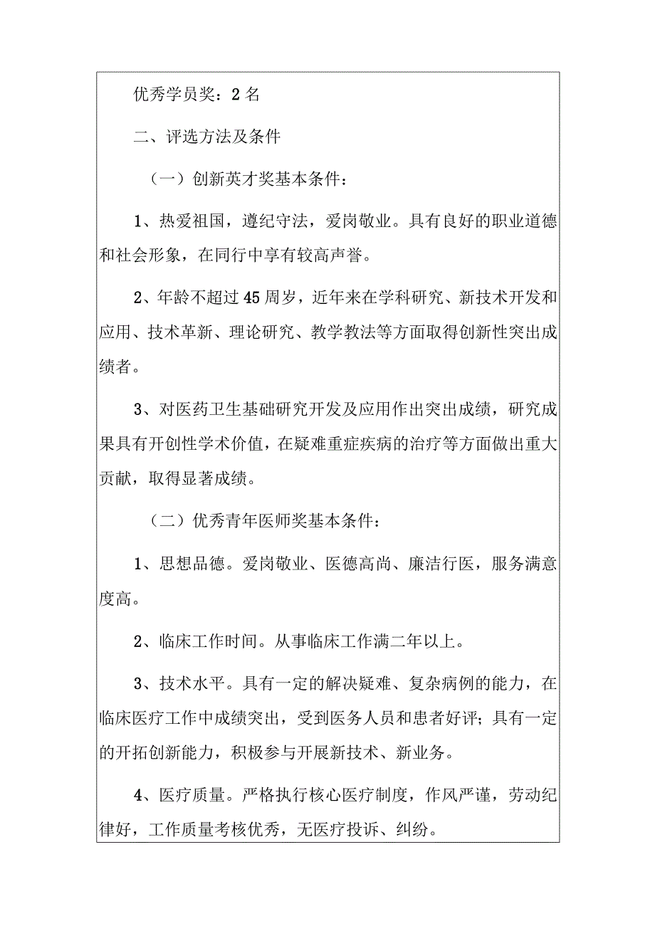 医院优秀医师奖项评选细则工作方案.docx_第3页