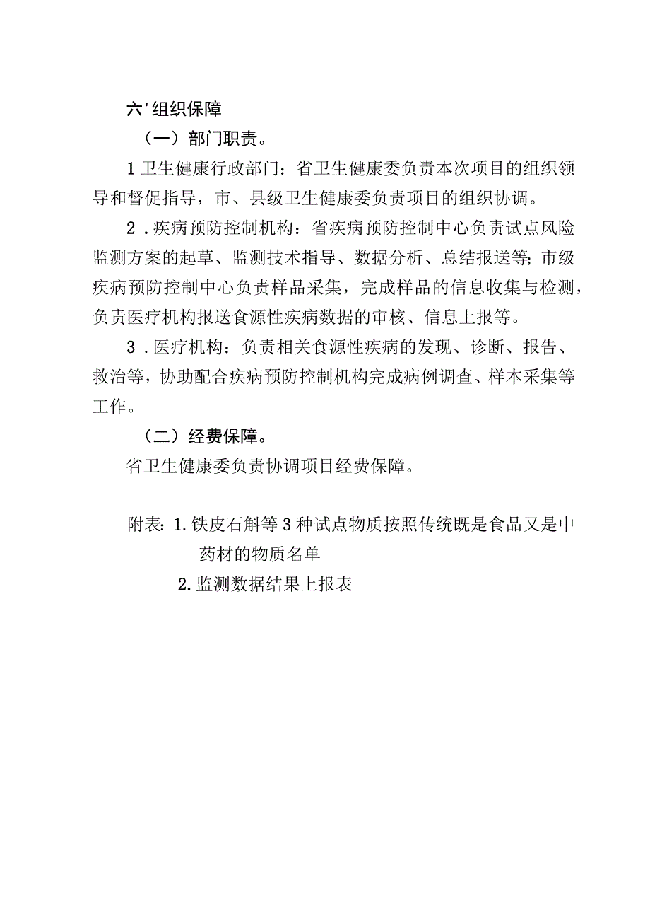 关于开展天麻、铁皮石斛、灵芝按照传统既是食品又是中药材的物质管理试点食品安全风险监测方案.docx_第3页