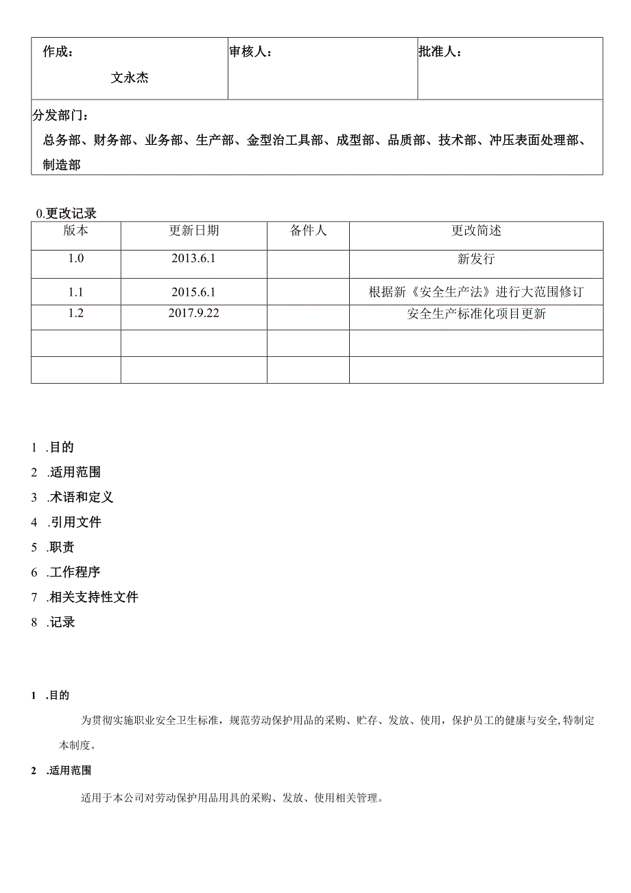 劳动防护用品管理制度.docx_第1页