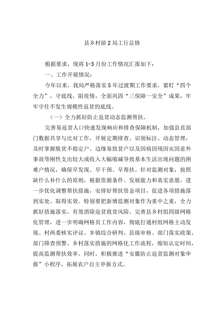 县乡村振兴局工作总结【笔尖耕耘】.docx_第1页