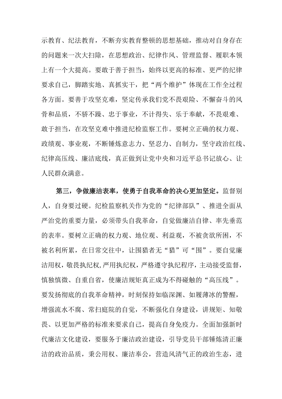 在纪检干部教育整顿专题研讨交流会上的发言稿2篇.docx_第3页