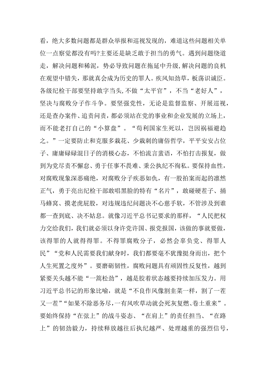 在纪检监察干部教育整顿研讨会上的学习研讨发言材料.docx_第3页