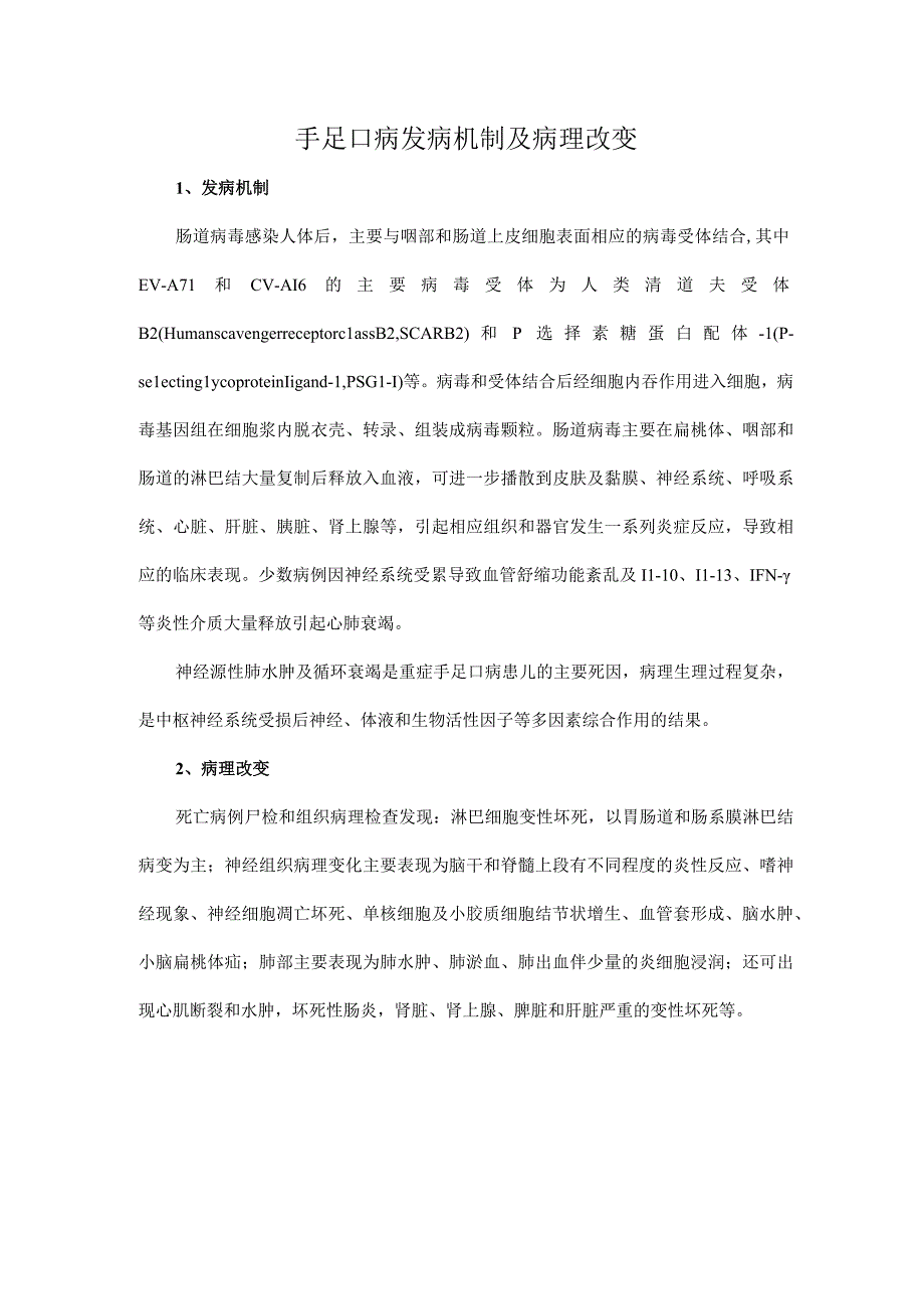 手足口病发病机制及病理改变.docx_第1页