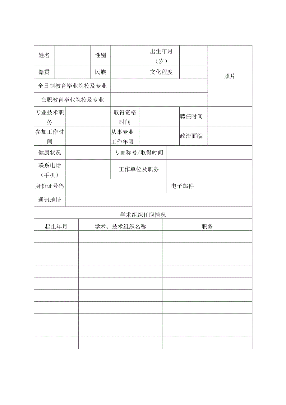 市场技术监督工程药品质量检验检查专业中级职务评审委员会入库专家推荐表.docx_第2页