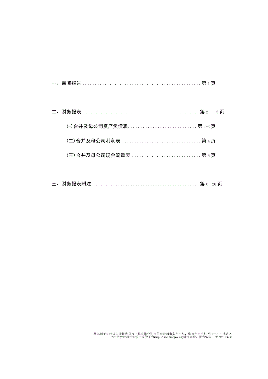 达利凯普：公司财务报表及审阅报告（2023年1月-9月）.docx_第1页