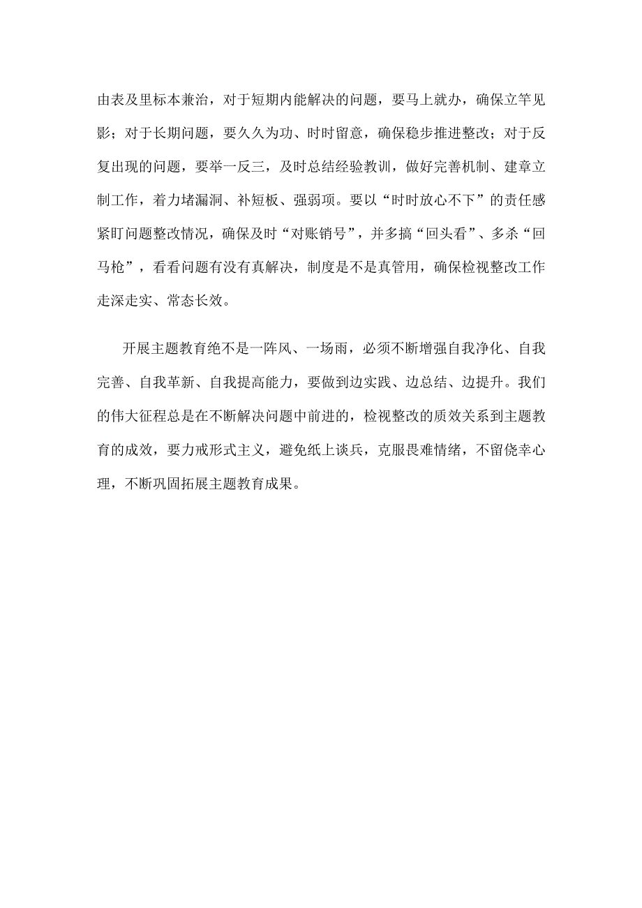 第二批主题教育将检视整改工作落实到底心得体会发言.docx_第3页