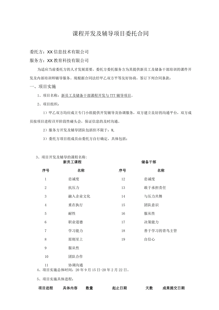 课程开发及辅导项目委托合同.docx_第1页