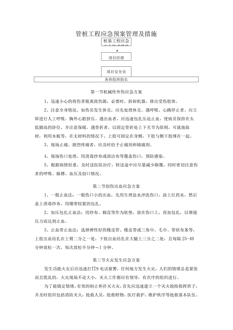 管桩工程应急预案管理及措施.docx_第1页