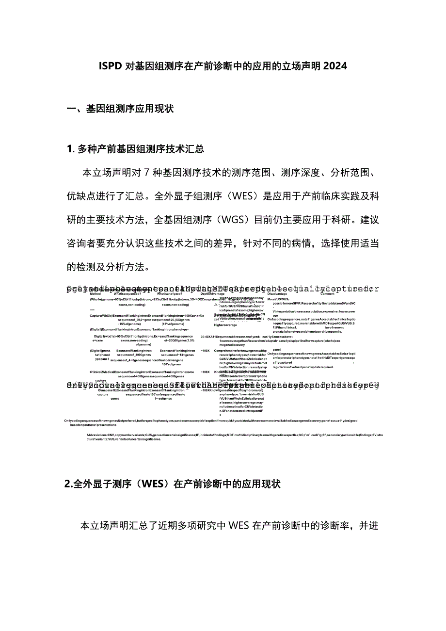 ISPD对基因组测序在产前诊断中的应用的立场声明2024.docx_第1页