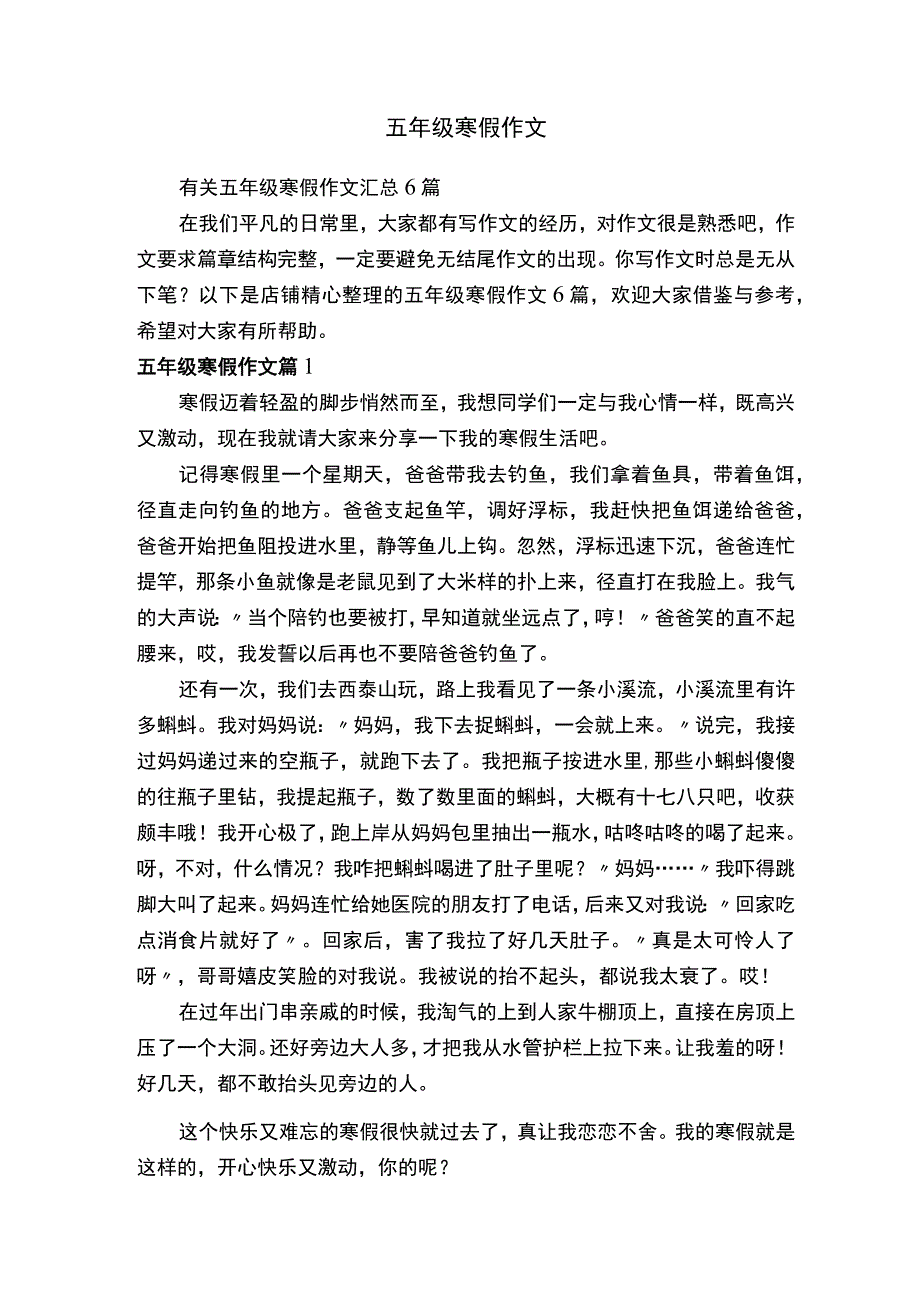 五年级寒假作文.docx_第1页