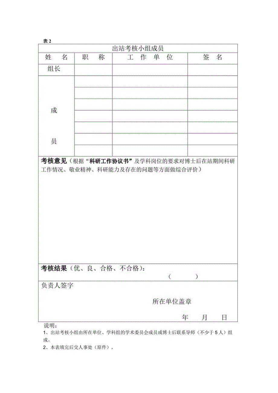 河南省农业科学院博士后研究人员出站考核表.docx_第2页