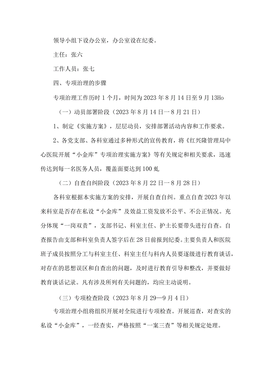 医院小金库专项治理实施方案.docx_第2页