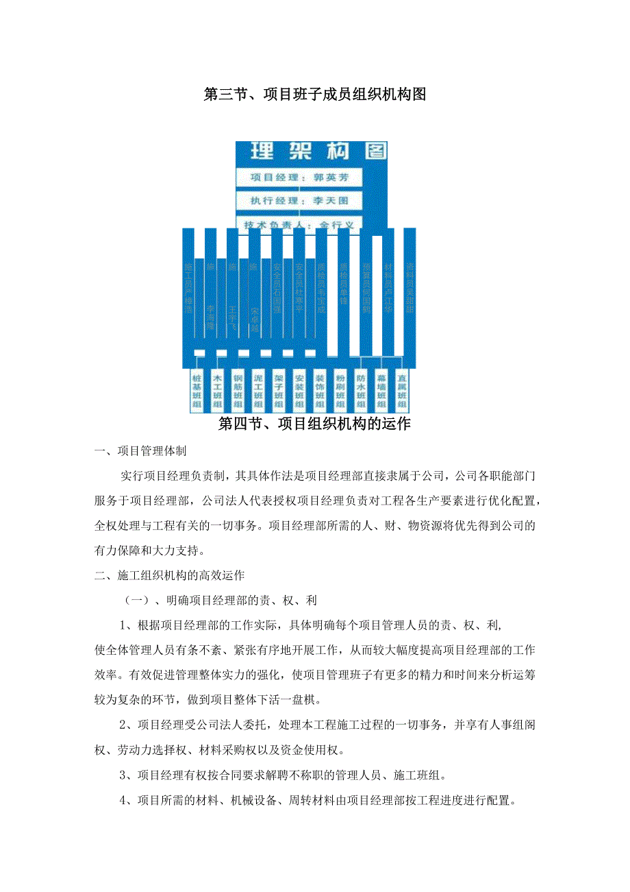 第三节、项目班子成员组织机构图第四节、项目组织机构的运作.docx_第1页