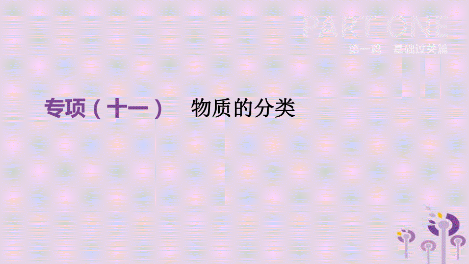 中考化学总复习第一篇基础过关篇专项11物质的分类课件201902152139.pptx_第2页