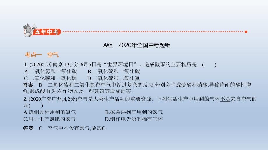 1专题一　我们周围的空气 课件 2021年中考化学（全国）一轮复习.pptx_第2页