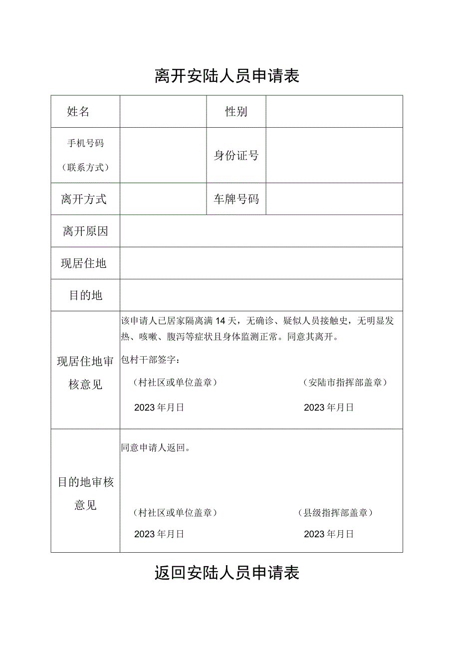 离开安陆人员申请表.docx_第1页