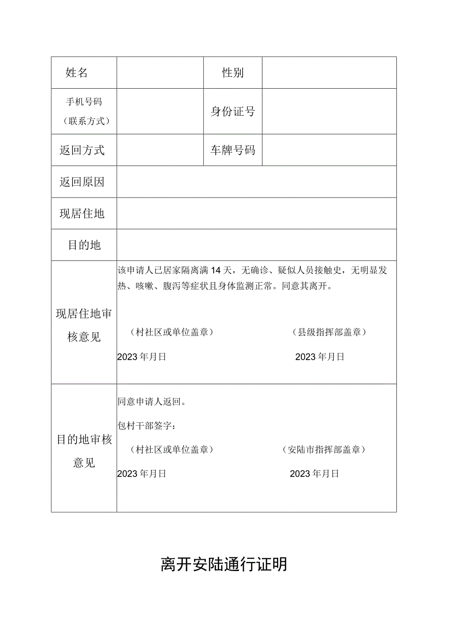 离开安陆人员申请表.docx_第2页