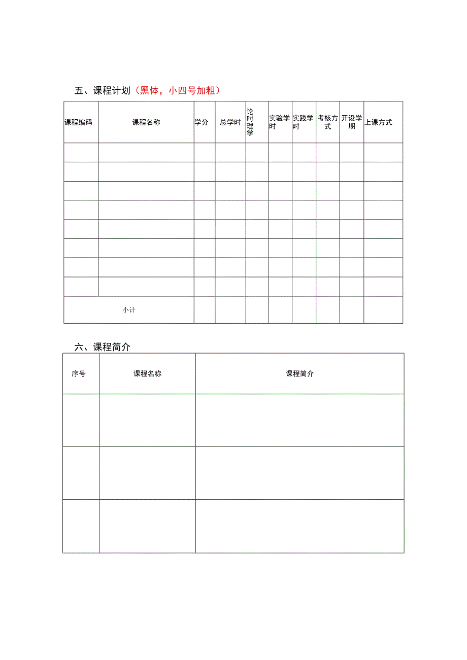 西南大学微专业培养方案基本格式.docx_第2页