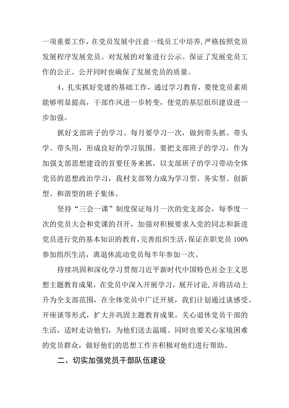 （4篇）村党支部2024年度党建工作计划.docx_第2页