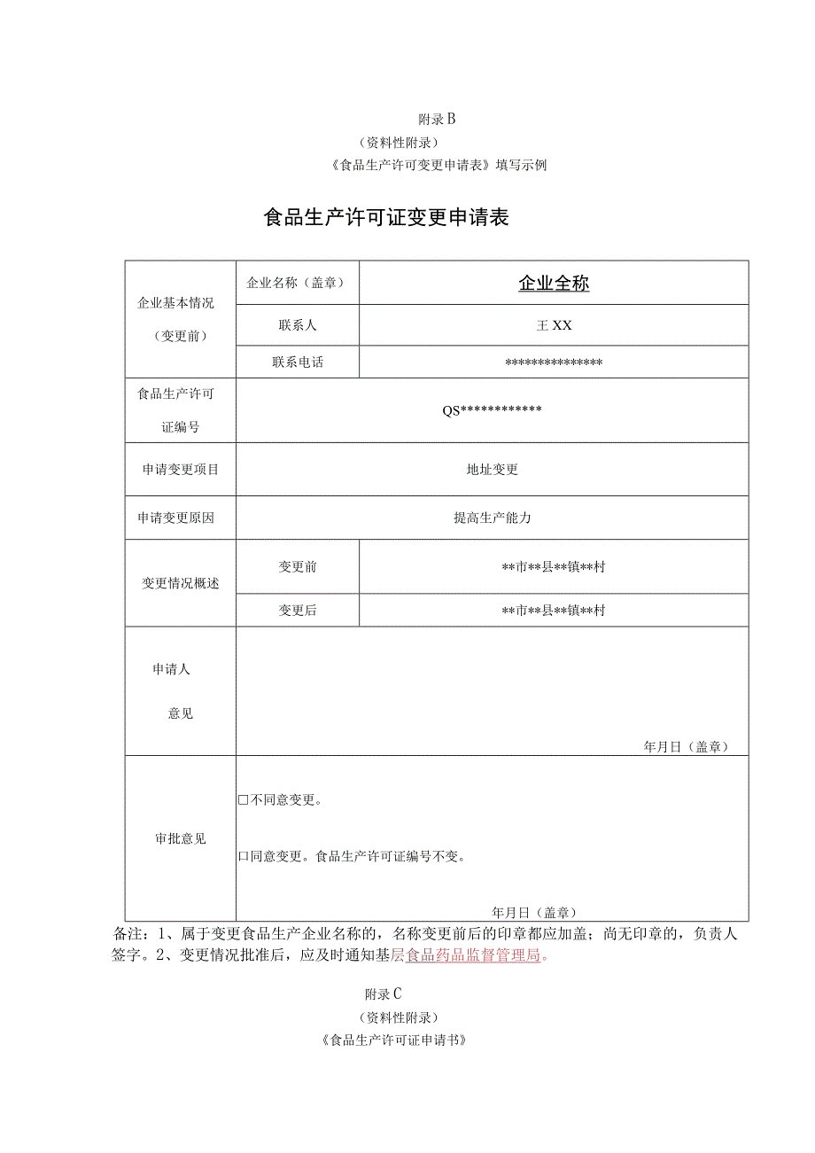 资料性《食品生产许可变更申请表》食品生产许可证变更申请表.docx_第2页