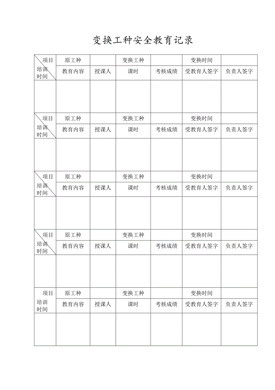 某企业一人一档职工安全教育培训档案.doc_第2页