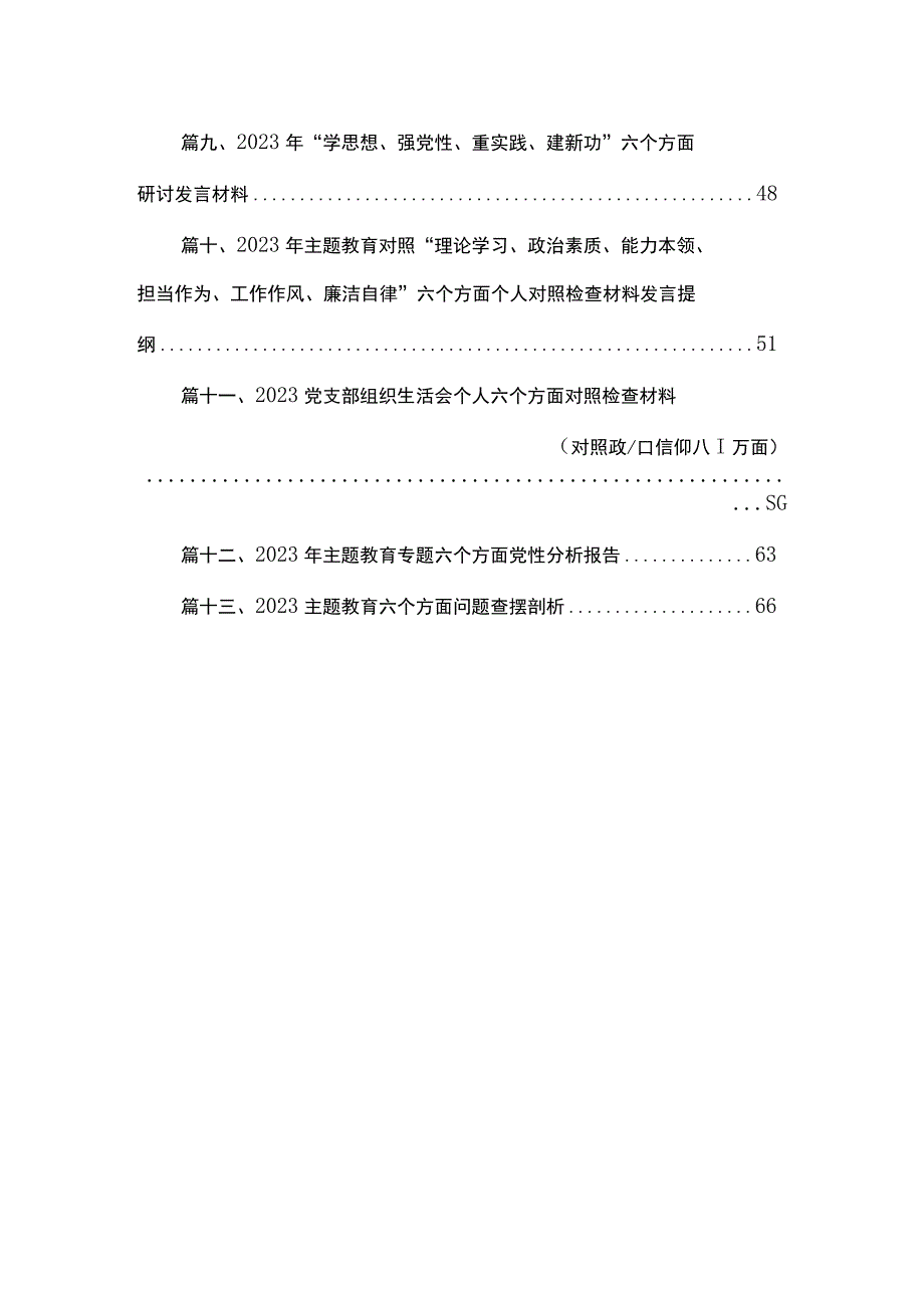 2023年“学思想、强党性、重实践、建新功”六个方面对照检查材料13篇供参考.docx_第2页