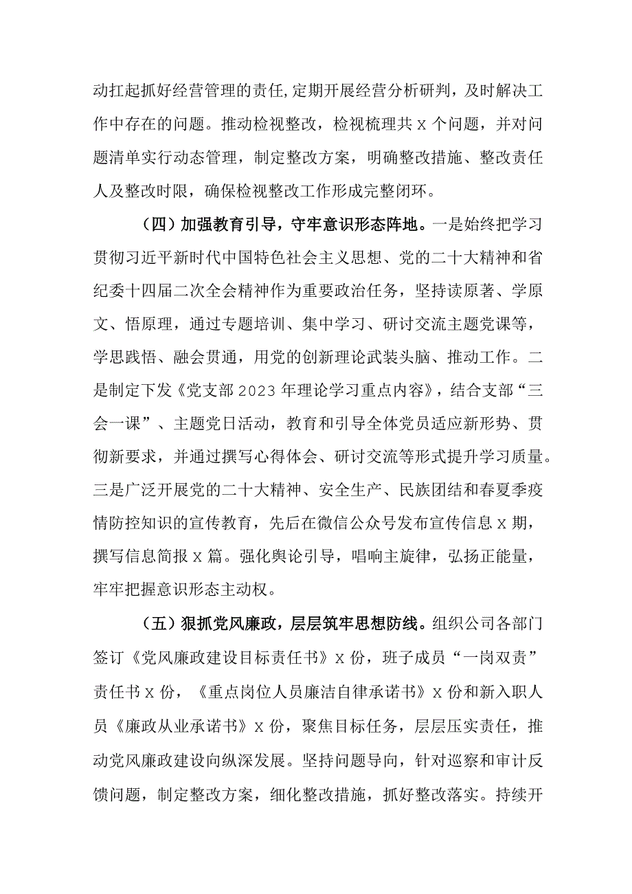 公司2023年党建工作总结汇报报告(国有企业).docx_第3页