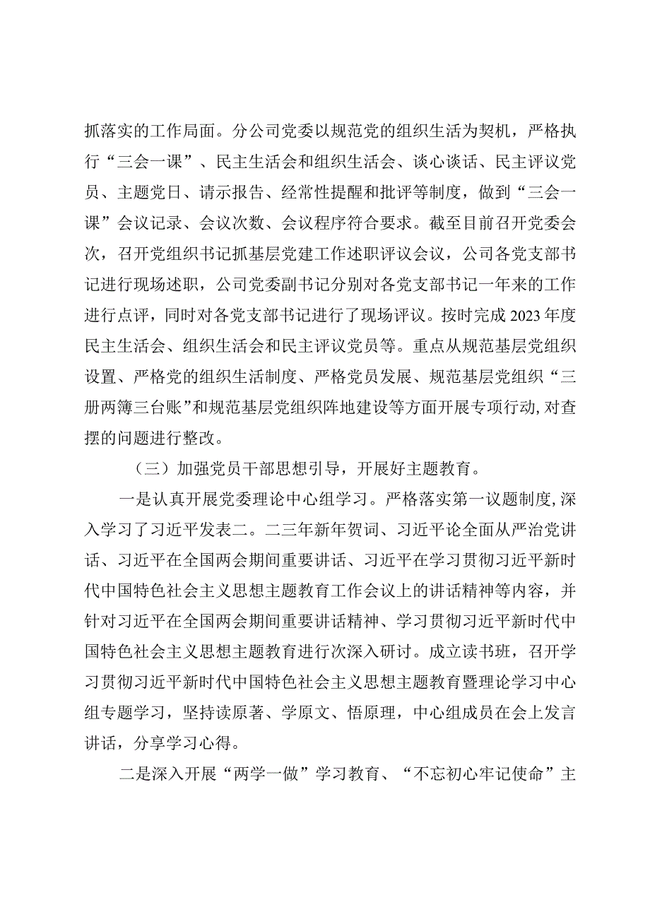 2023年公司党委工作总结报告.docx_第2页