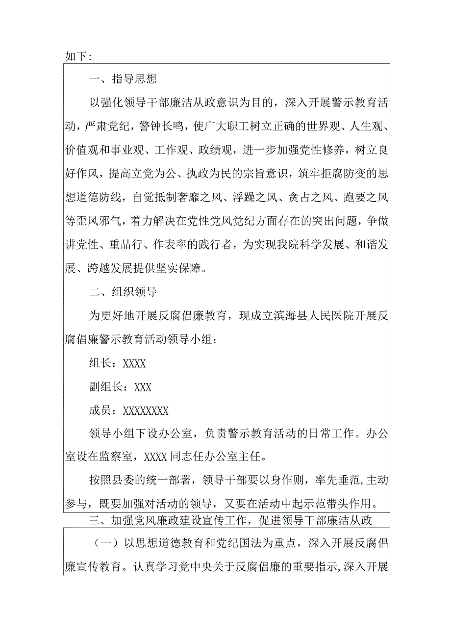 1.乡镇卫生院镇卫生院廉政建设实施方案（最新版）.docx_第2页