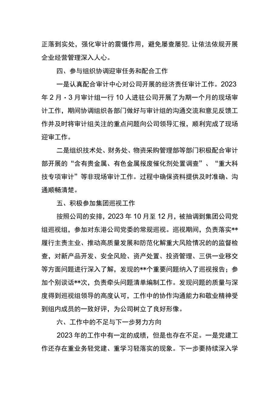 2023年度审计干部述职报告之四.docx_第3页