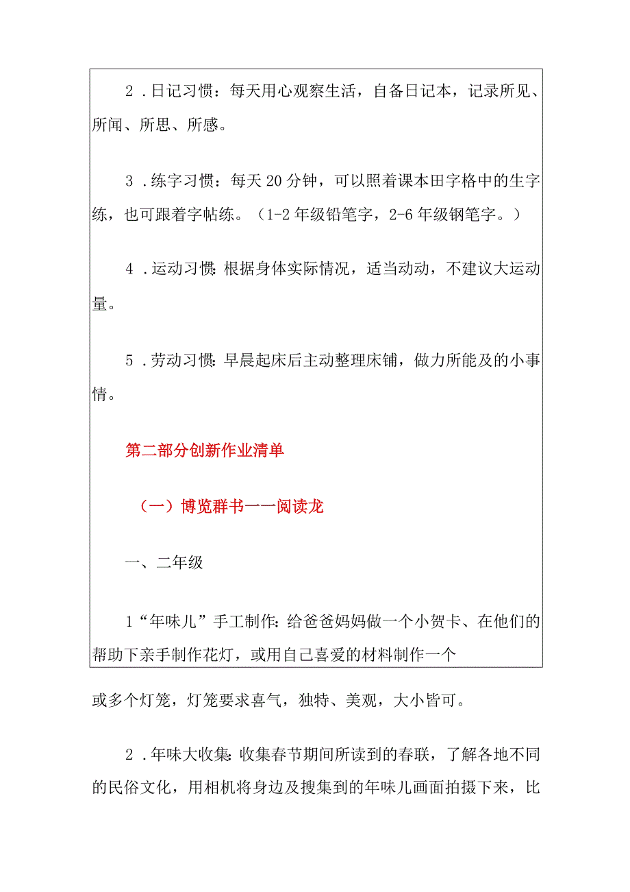 2024年寒假假期作业超市指南（最新版）.docx_第2页