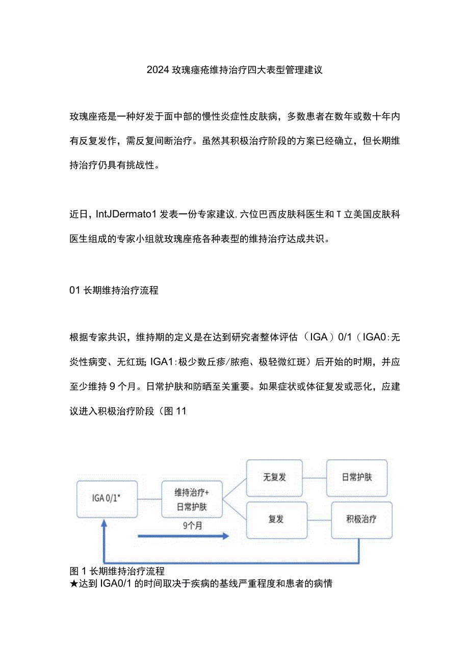 2024玫瑰痤疮维持治疗四大表型管理建议.docx_第1页