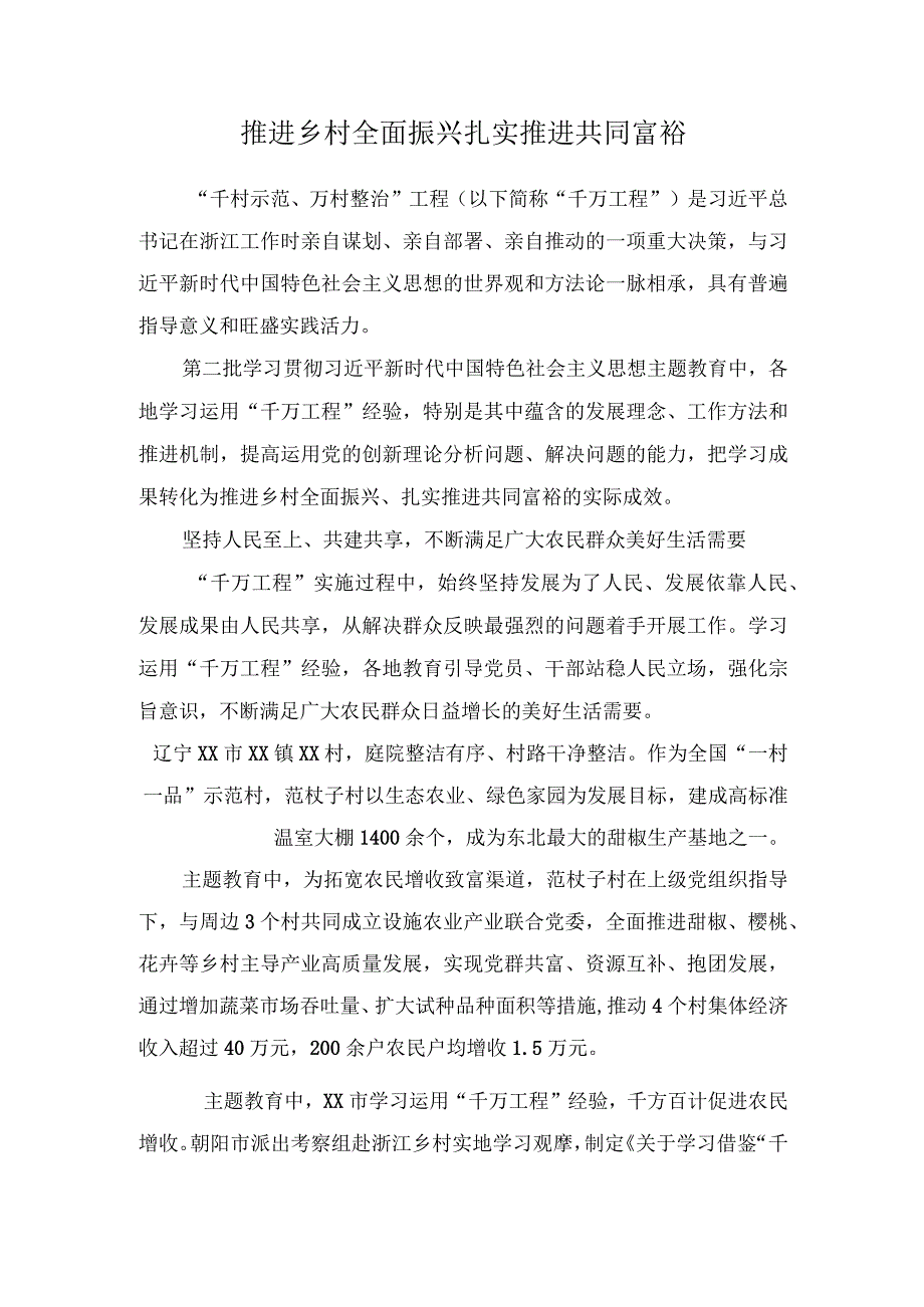 2023年把主题教育成果转化为全面推进乡村振兴的实际成效心得体会.docx_第3页