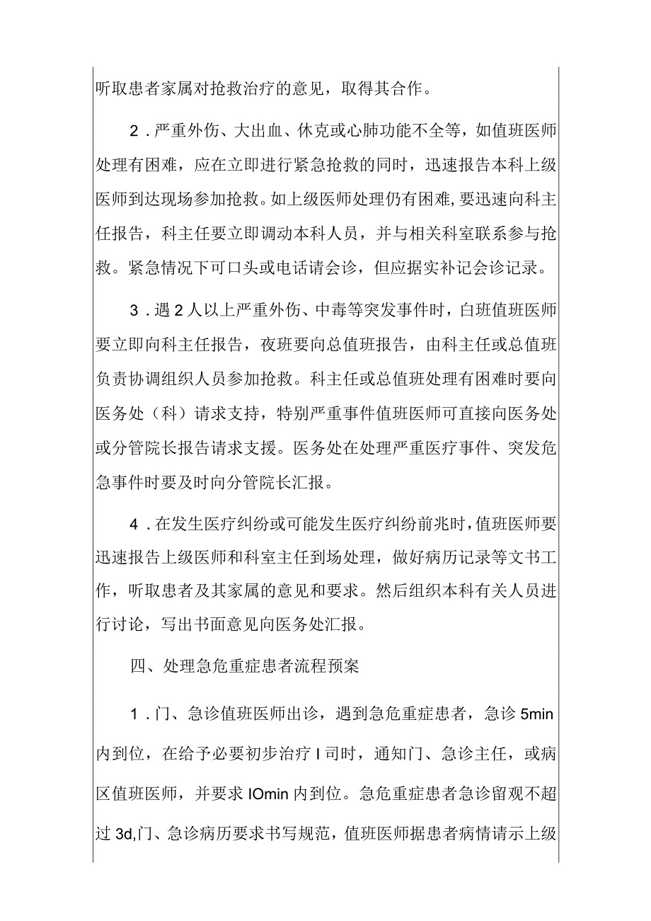 2024医院医疗机构急危重症患者处理应急预案（最新版）.docx_第3页