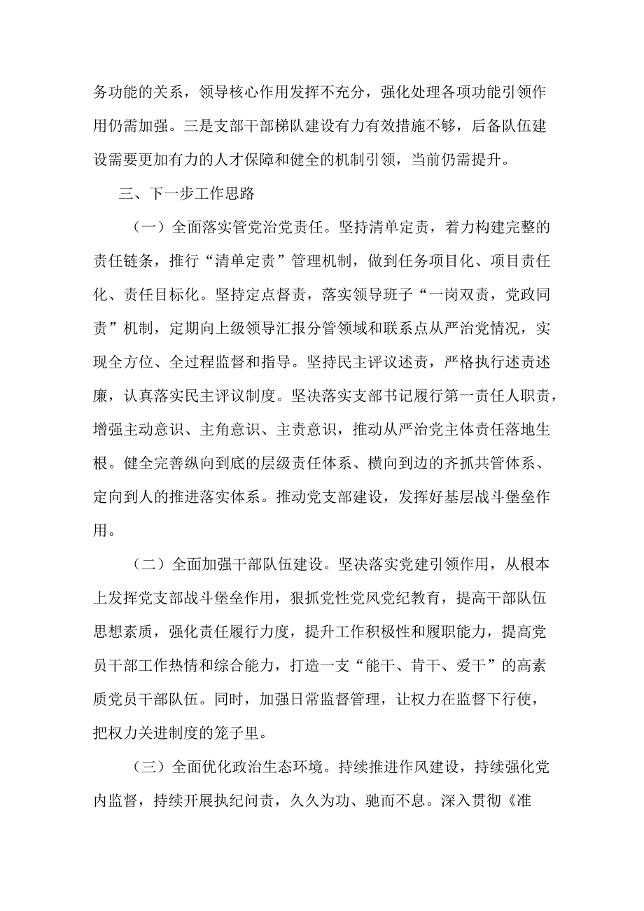 党支部书记履行全面从严治党第一责任人责任情况报告(二篇).docx_第3页