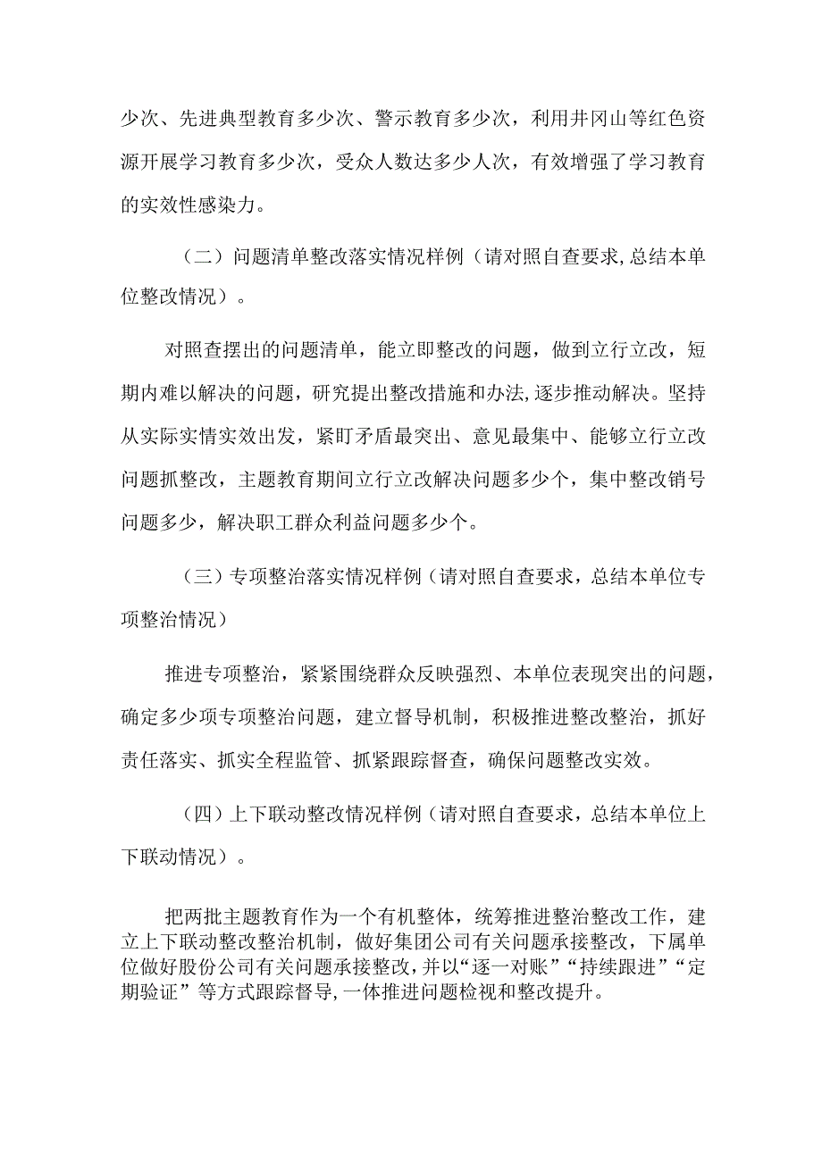 主题教育整改落实情况“回头看”情况专项自查报告范文2篇.docx_第2页