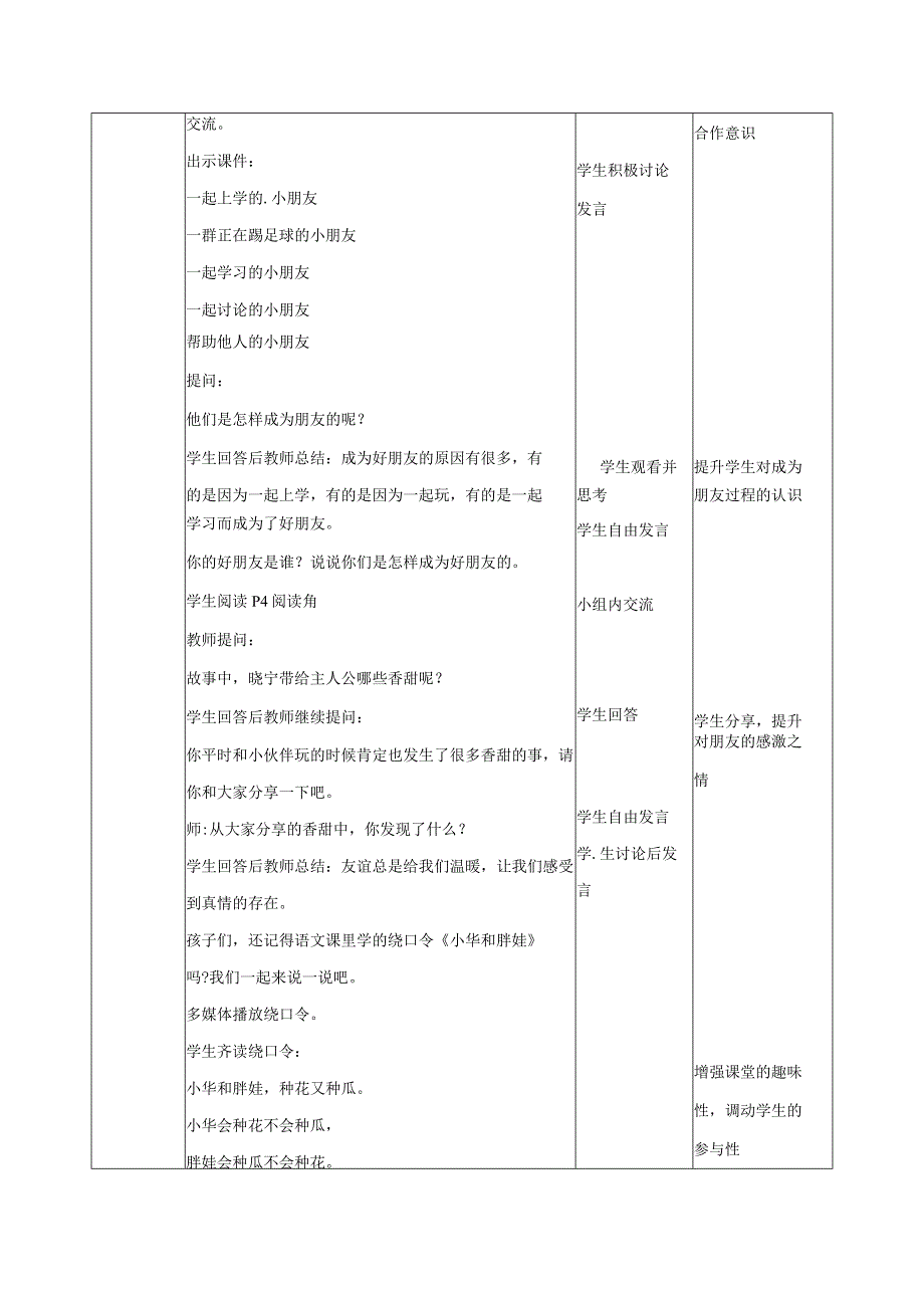 四年级下册道德与法治 一单元 人教部编版【配套教案】.docx_第2页