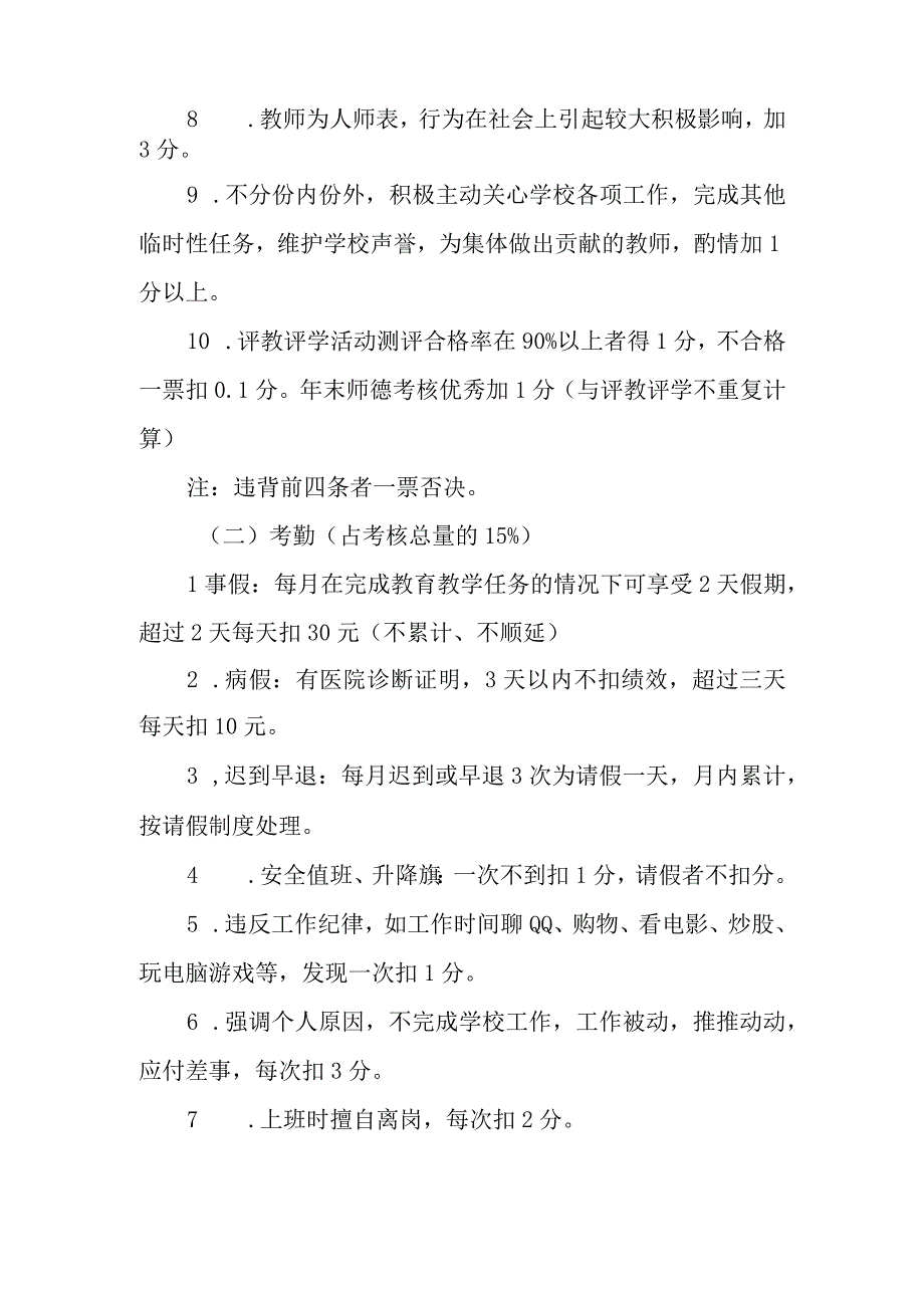 小学教师奖励性绩效考核评价细则.docx_第3页