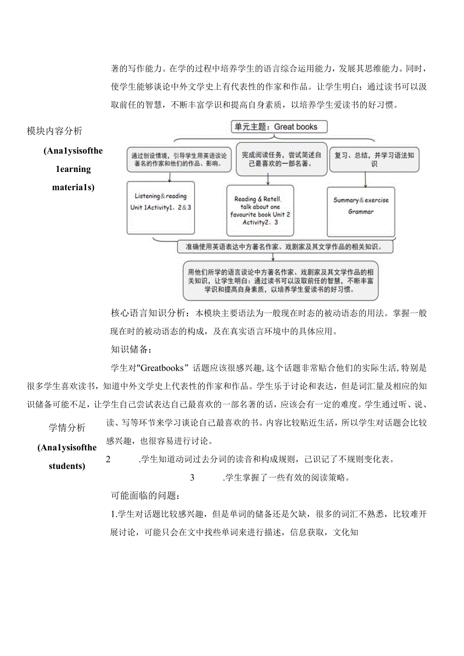 外研版九年级上册 Module 7 Great books U2大单元教学设计.docx_第2页