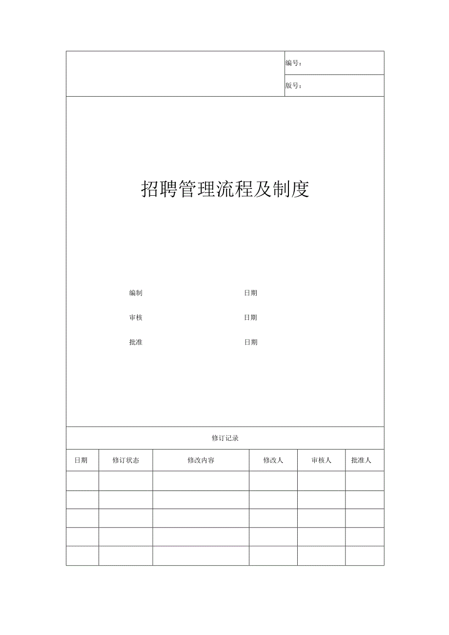 招聘管理流程及制度.docx_第1页