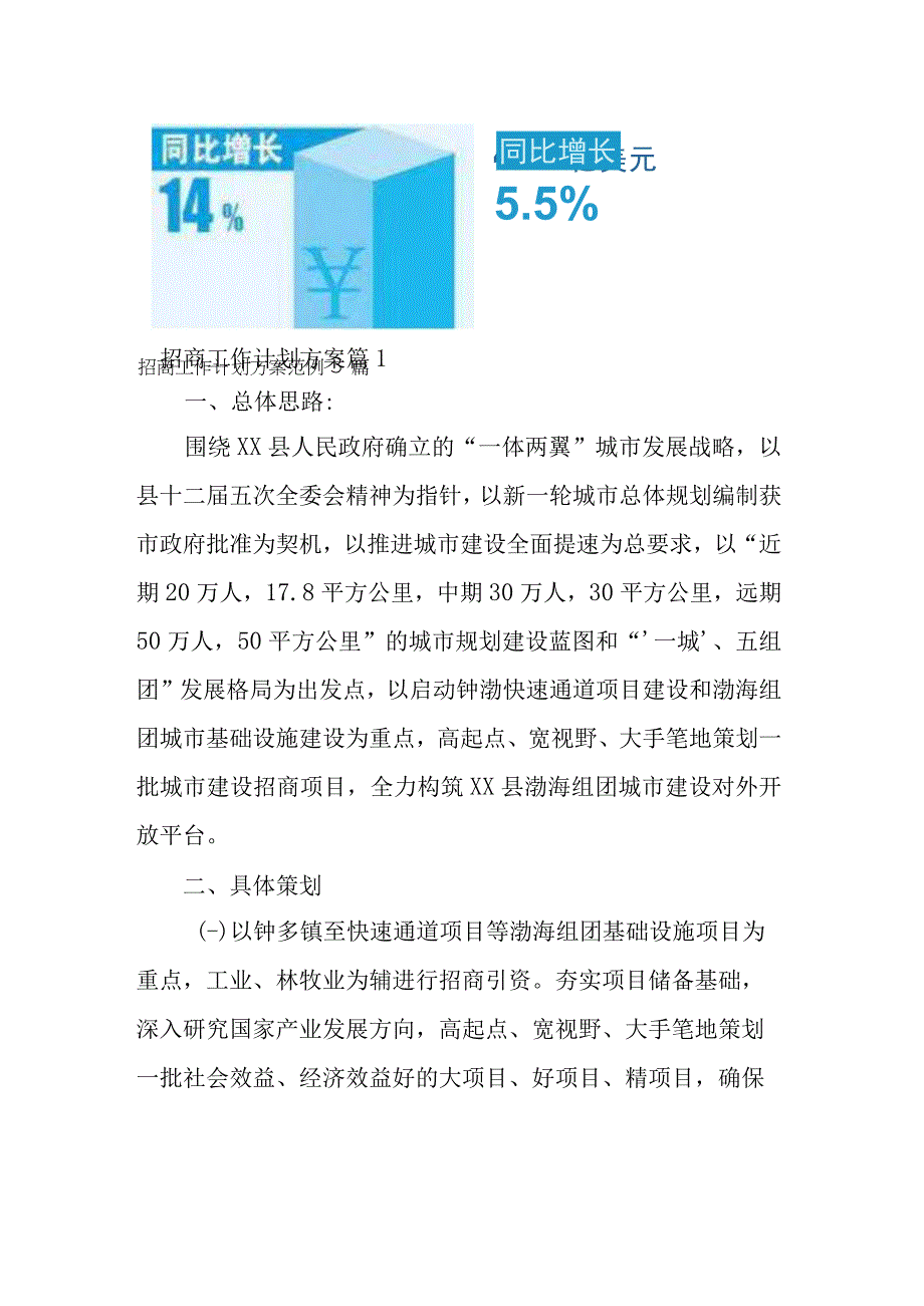 招商工作计划方案范例3篇.docx_第1页